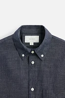 TEXTURED CHAMBRAY SHIRT