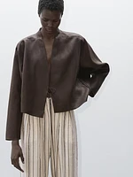 Chemise fluide en lin avec nœud - Studio