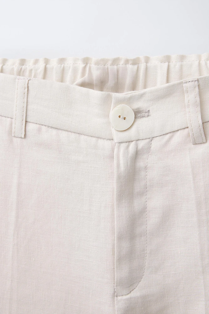 PANTALON DROIT 100 % LIN