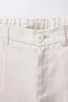 PANTALON DROIT 100 % LIN