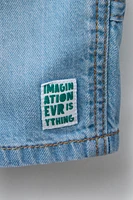 DENIM SHORTS WITH ELASTIC WAIST