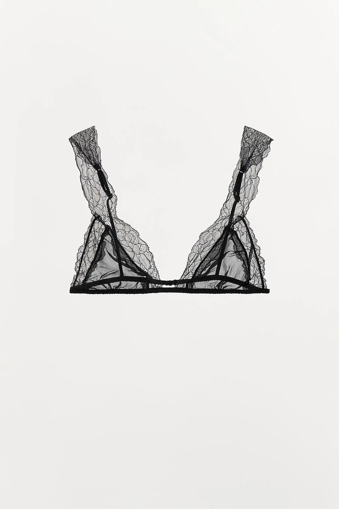 VISCOSE LACE TRIANGLE BRALETTE