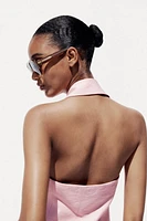 HALTER NECK DOUBLE BREASTED VEST