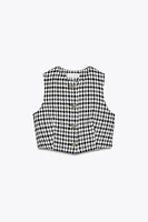 GILET STRUCTURÉ PIED-DE-POULE