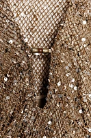SEQUIN MIDI DRESS