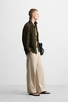SURCHEMISE EN CUIR DAIM