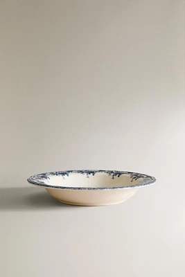 ASSIETTE CREUSE FAÏENCE FLORALE