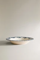 ASSIETTE CREUSE FAÏENCE FLORALE