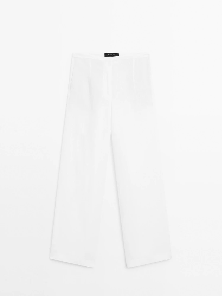 Pantalon de tailleur 100 % lin