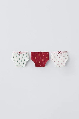 2-6 YEARS/ THREE-PACK OF PRINTED UNDERWEAR