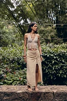 BEADED PAREO SKIRT