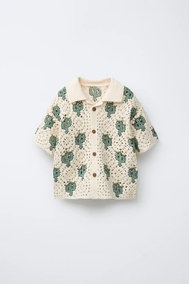 CHEMISE EN MAILLE CROCHET CACTUS