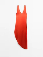 Robe asymétrique drapée en soie - Limited Edition