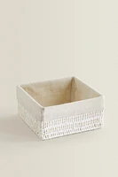 SQUARE FABRIC-LINED BASKET