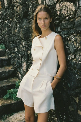 LINEN DOUBLE BREASTED VEST