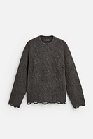 RIPPED JACQUARD SWEATER