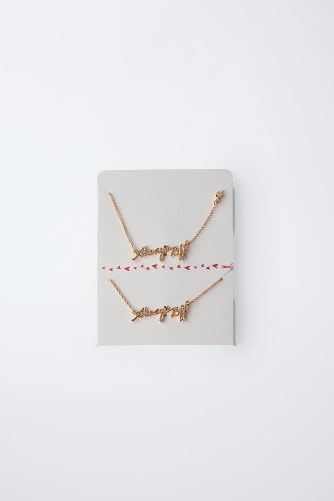 TWO-PACK OF ALWAYS BEST FRIENDS NECKLACES