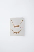 TWO-PACK OF ALWAYS BEST FRIENDS NECKLACES