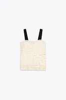 ZW COLLECTION PATCHWORK EMBROIDERED TOP