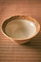 CHECK CERAMIC BOWL WITH EDGE