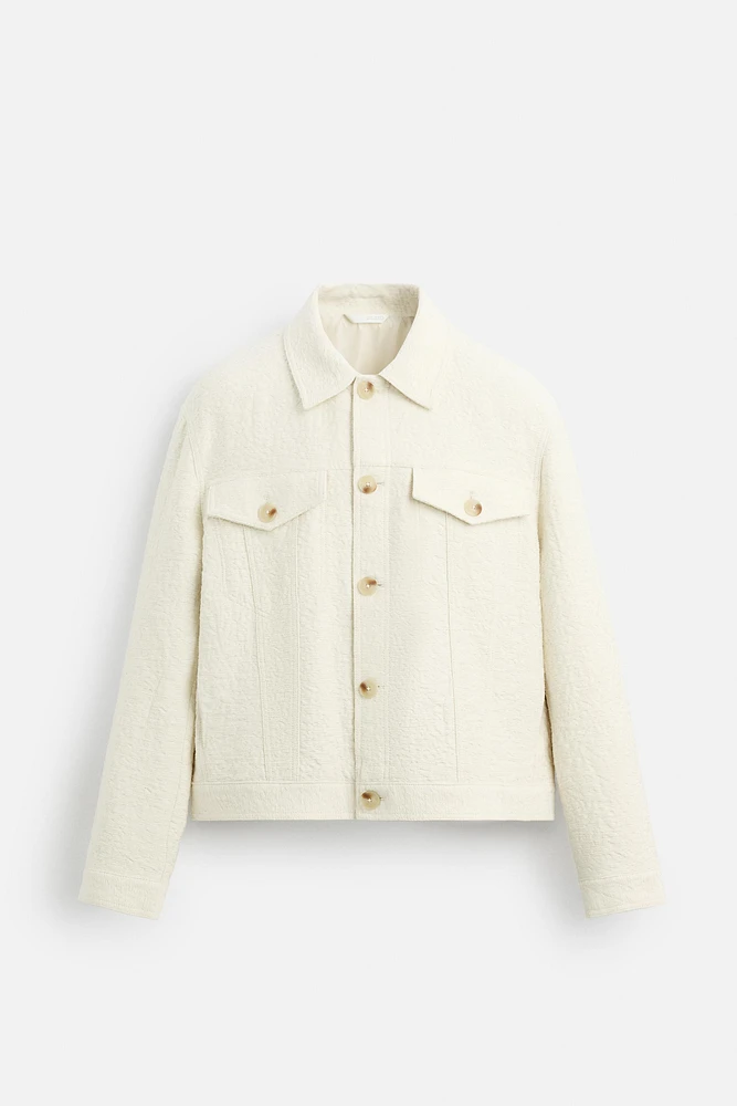 VESTE JACQUARD TEXTURÉE