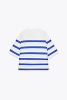 SHORT SLEEVE STRIPE TOP