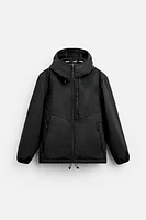 HOODED TECHNICAL JACKET