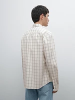 Regular fit check 100% cotton shirt