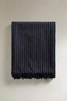 COTTON BEACH TOWEL WITH THIN STRIPES