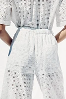 OPENWORK EMBROIDERY CULOTTES