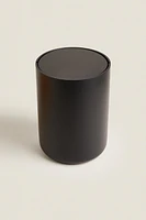 LARGE BLACK RESIN TRASH CAN