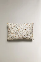 TAIE D’OREILLER SATIN IMPRIMÉ FLEUR