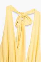 OPEN BACK HALTER LONG DRESS