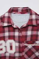 REGULAR CHECKERED SHIRT AND RIB TOP