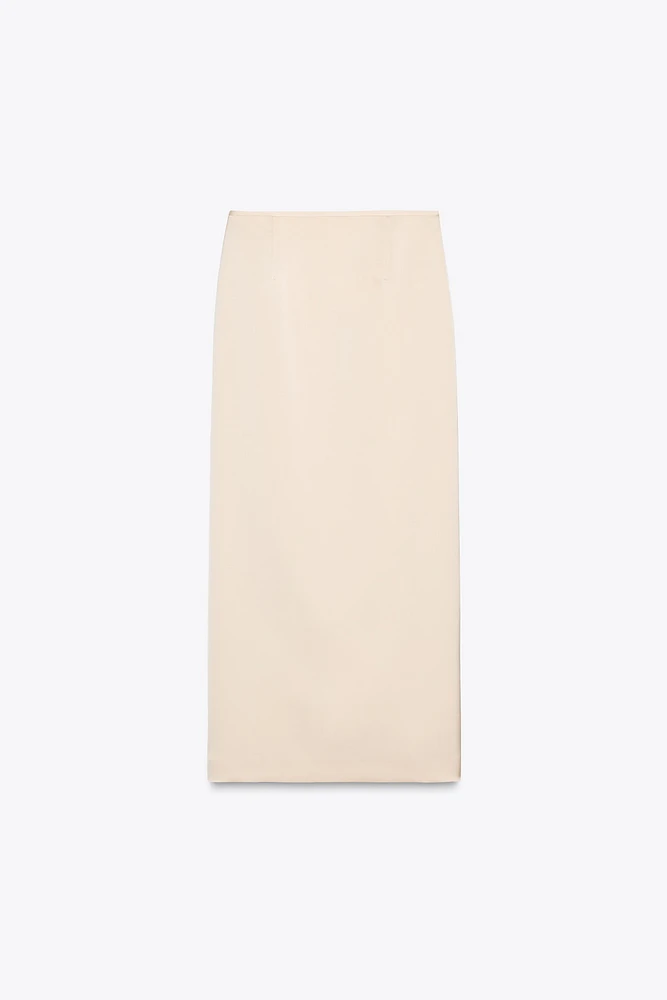 ZW COLLECTION SATIN PENCIL SKIRT