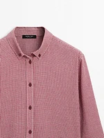 Cotton blend check shirt