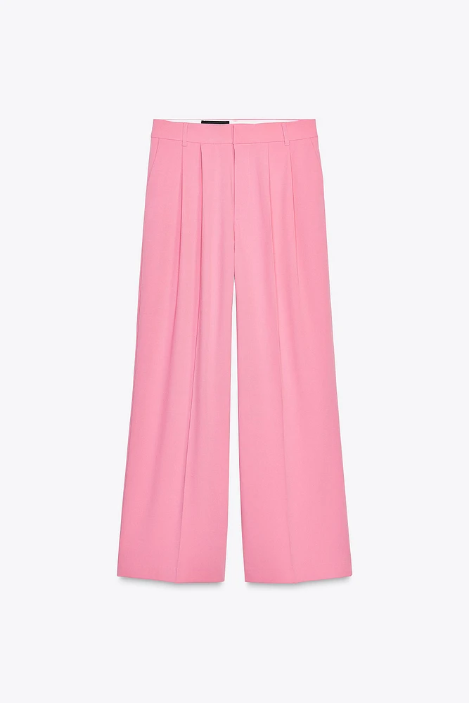 PLEATED SUIT PANTS