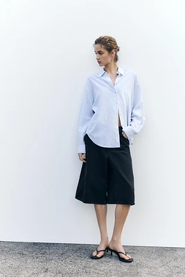 OVERSIZED LINEN BLEND SHIRT