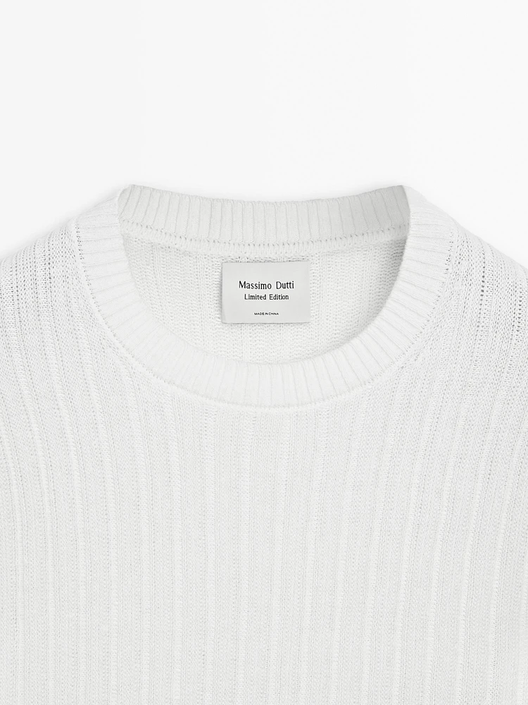 Pull en maille côtelée lin - Limited Edition