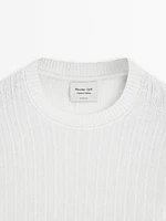 Pull en maille côtelée lin - Limited Edition