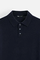 WOOL KNIT POLO