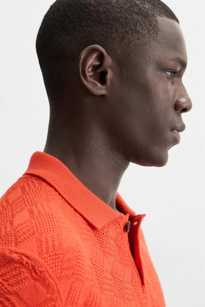 POLO EN MAILLE LOSANGES