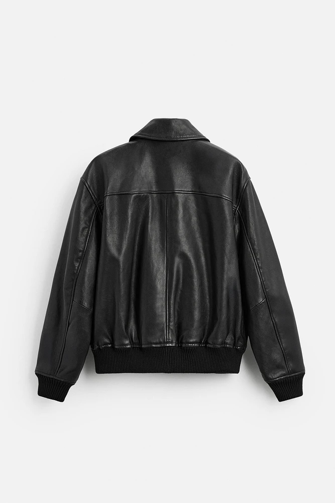 POCKET LEATHER JACKET