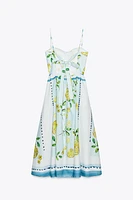 ROBE EN POPELINE IMPRIMÉE CITRONS