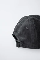 CORDUROY CAP WITH PATCH