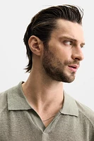 100% LINEN KNIT POLO SHIRT