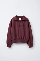 LABEL ZIP SWEATSHIRT