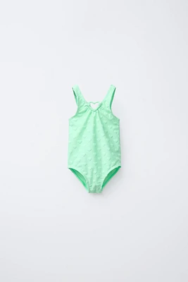 1-6 ANS/ MAILLOT DE BAIN À CŒURS SERVIETTE