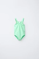 1-6 ANS/ MAILLOT DE BAIN À CŒURS SERVIETTE
