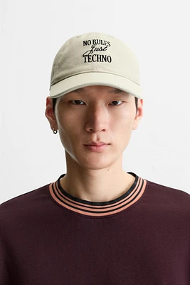 EMBROIDERED WASHED CAP